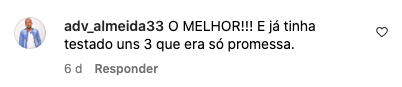 Depoimento sobre comparação com outras soluções